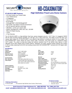 High Definition Fixed Lens Dome Camera