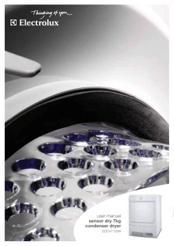 user manual sensor dry 7kg condenser dryer
