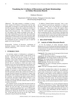 Visualizing the Liveliness of Discussions and Reply