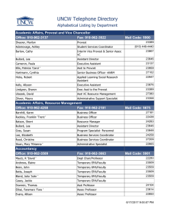 UNCW Telephone Directory