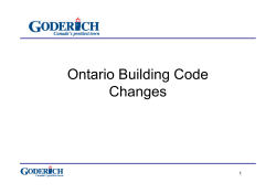 Ontario Building Code Changes