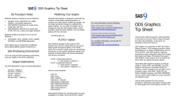 ODS Graphics Tip Sheet ODS Graphics