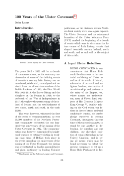 100 Years of the Ulster Covenant30