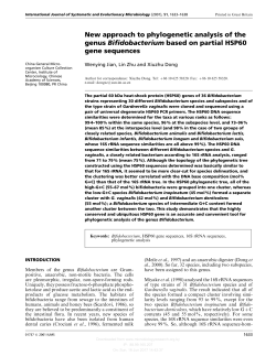 New approach to phylogenetic analysis of the genus