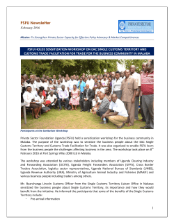 E-newsletter Feb 2016 - Private Sector Foundation Uganda