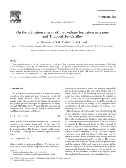 On the activation energy of the s-phase formation in a pure and Ti