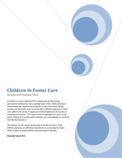 Children in Foster Care - A Family For Every Child