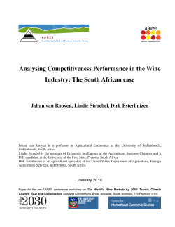 Analysing trends in the competitiveness of the wine industry