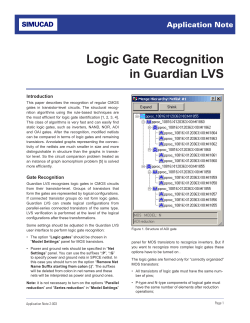 Logic Gate Recognition in Guardian LVS