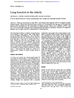 Lung function in the elderly