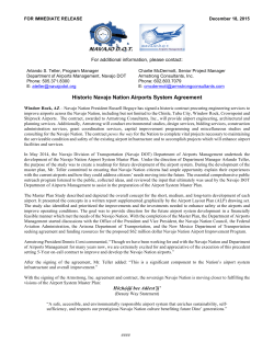 Historic Navajo Nation Airports System Agreement