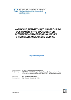 n&aacute;pravn&eacute; aktivity jako n&aacute;stroj pro odstraněn&iacute; chyb