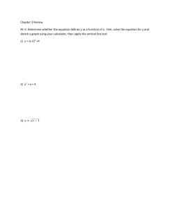 Chapter 3 Review #1-3: Determine whether the equation defines y