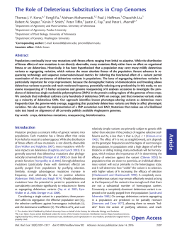 The Role of Deleterious Substitutions in Crop