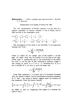 Euler`s constant and natural numbers