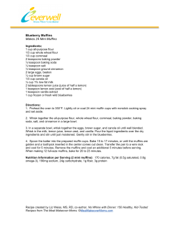 H0012 Blueberry Muffins RECIPE