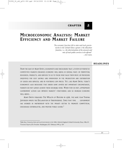 microeconomic analysis: market efficiency and market failure