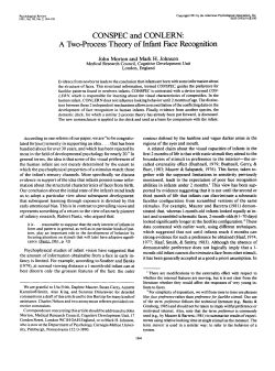 A Two-Process Theory of Infant Face Recognition