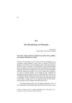 New Perspectives in the French Revolution