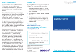 Cholecystitis - Brighton and Sussex University Hospitals NHS Trust