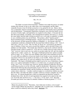 De inofficioso testamento.