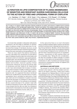 alteration in lipid composition of plasma membranes of sensitive and
