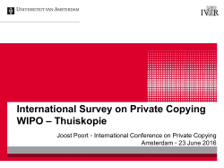 International Survey on Private Copying