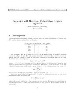 Notes: Logistic Regression, Gradient Descent