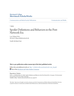 Spoiler Definitions and Behaviors in the Post