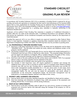 Grading Plan Checklist