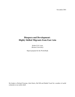 Diaspora and Development: Highly Skilled Migrants from East Asia