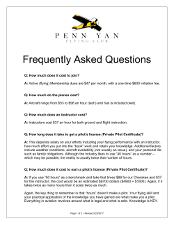 PYFC&mdash;PLANE TALK - Penn Yan Flying Club