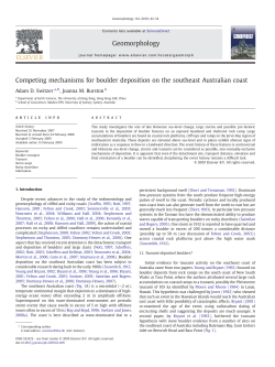 Competing mechanisms for boulder deposition on the southeast