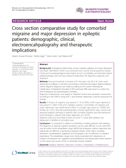 Cross section comparative study for comorbid migraine and major