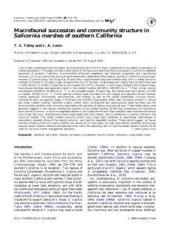 Macrofaunal succession and community structure in Salicornia