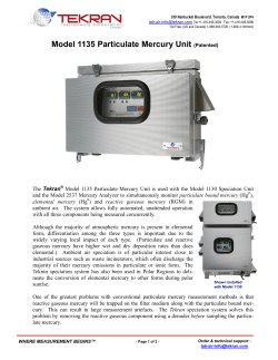 Model 1135 Particulate Mercury Unit