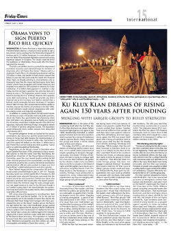 Ku Klux Klan dreams of rising again 150 years after