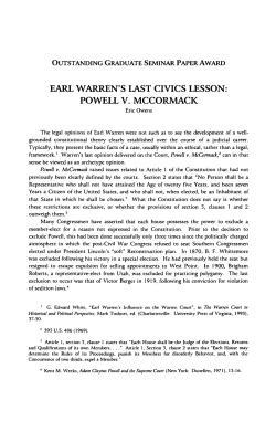 EARL WARREN`S lAST CIVICS LESSON - E