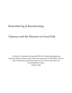 Nipmuc Tribal Statement