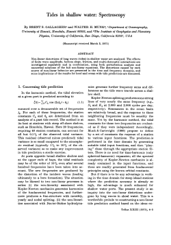 Tides in shallow water: Spectroscopy