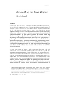 The Death of the Trade Regime