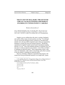 That`s Not My Bag, Baby: The Seventh Circuit Tackles Fourth