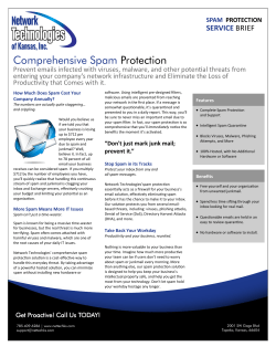 Comprehensive Spam Protection - Network Technologies of Kansas