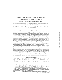 Bactericidal activity of the alternative complement pathway