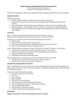 Emily Dickinson Round Robin Poetry Interpretation