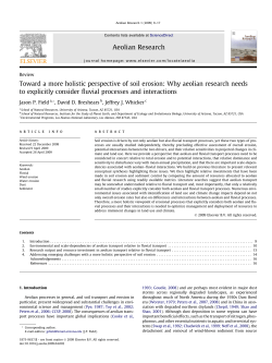 Toward a more holistic perspective of soil erosion