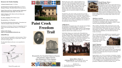 Paint Creek Freedom Trail - Greenfield Historical Society
