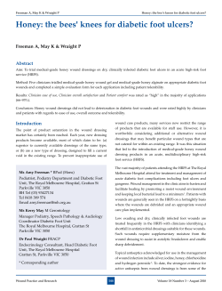 Honey: the bees` knees for diabetic foot ulcers?