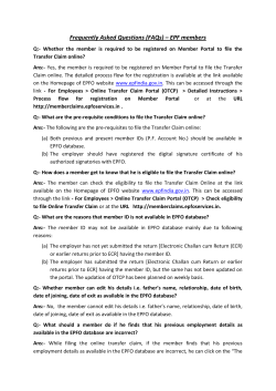 Frequently Asked Questions (FAQs) &ndash; EPF members