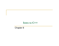Intro to C++ - personal.kent.edu
